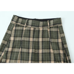 Lunivop  Plaid Wide Leg Pants for Women Mid Waist Loose Pants Woman Streetwear Casual Women's Pants Holiday Vintage Trousers Womens