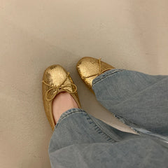 Lunivop  Spring Shiny Sequin Women Loafer Shoes Concise Round Toe Lightweight Slip On Shoes Laides Comfort Soft Sole Ballerina Flats