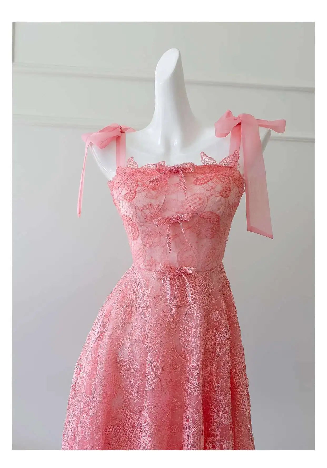Lunivop Solid 3D Lace Bow Design Women's Dresses For Women Strapless High Waist Sleveless Elegant Dress 2025 New Clothing