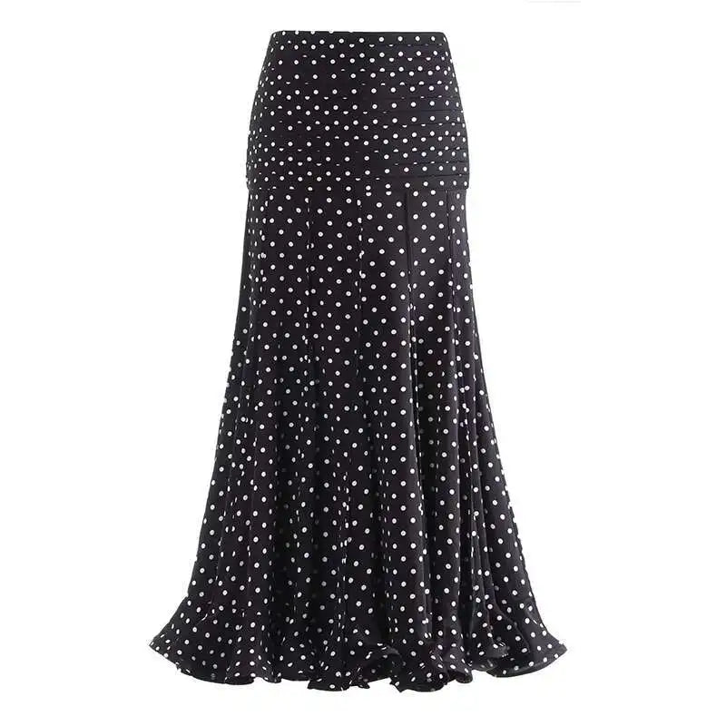 Lunivop  Fashion Women's High Waist Skirt Polka Dot Flounce Elegant A Line Female Skirts New Tide