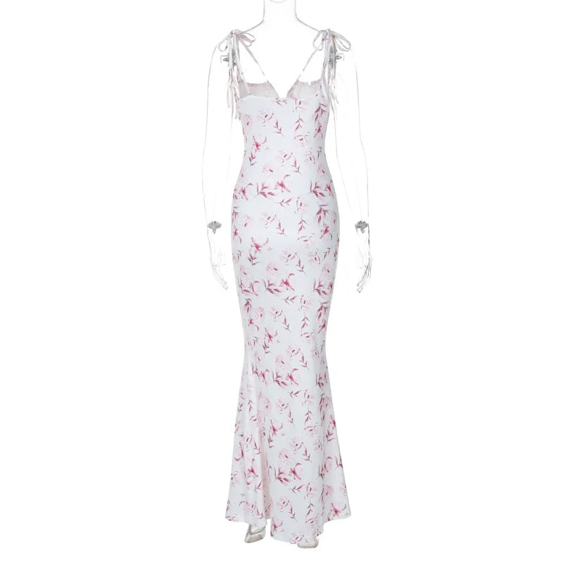 Lunivop Floral Print Sleeveless Bodycon Long Women'S Dresess Elegant Evening Summer Party Vacation Beachwear Casual Clothes