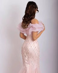 Lunivop  Elegant Sparkle Off the Shoulder Prom Dress  Formal vestidos para festas Mermaid Beading Sequins Evening Dress