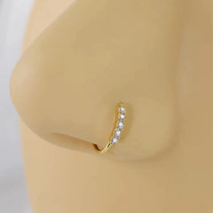 Lunivop  Single-row miniature zircon ultra-sparkle fine drill exquisite with drill opening ring nose stud nose pierced nose ring Earrings