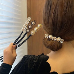 Lunivop  Women Easy Hair Bun Maker Floral Crystal Donut Updo Hair Stick Diy Plate Hair Bendable Hairband Chignon Hair Accessories Gift