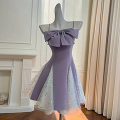 Lunivop  Fashion Women Dress Sleeveless Suspenders Bow Sequined Lace Splicing Female Party Dresses New Tide