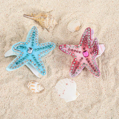Lunivop  New Beach Starfish Hair Claw Luxury Blue Pink Rhinestone High-End Hair Clip Vacation Shark Clip Hairpin for Women Hair Accessory