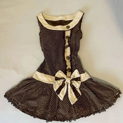 Lunivop  New Y2K French Retro Polka Dot Print Summer Slim Dress Sweet Bow Appliques Sleeveless Dress Harajuku Buttons Design Punk Clothes