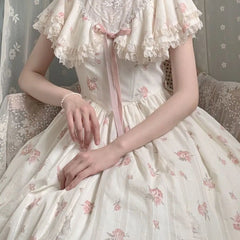 Lunivop Palace Style Princess Dress Lace Flower Fairy Summer Vintage Frock Lolita Romantic Victorian Ceremonial Dresses Female