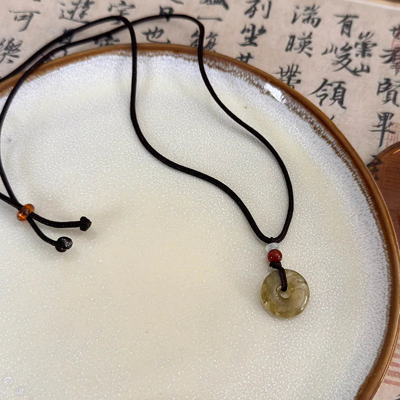 Lunivop New Goth Vintage Colorful Stones Flower Pendant Necklace for Women Trendy Punk Collier Hippie Aesthetic Jewelry Christmas Gift