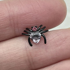 Lunivop Spider Heart Crystal Labret Ring Piercing Zircon Lip Studs Ear Cartilage Tragus Helix Lobe Conch Piercing Earrings Nose Jewelry