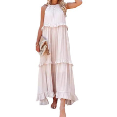 Lunivop  European and American New Summer Vacation Style Long Dress with Big Sway Flowing Beach Skirt for Women