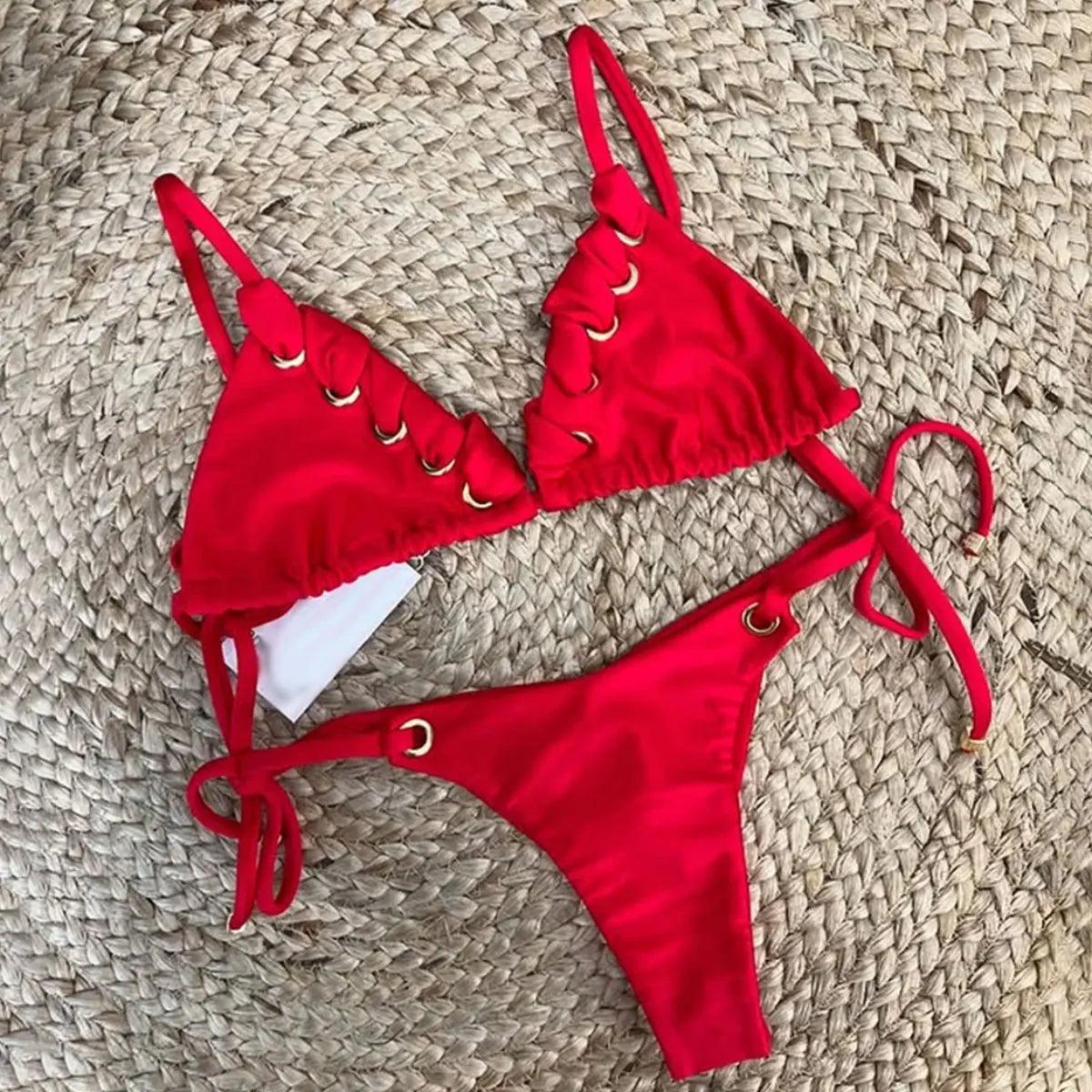 Lunivop   Push Up Bikini Women 2025 Sexy Swimsuit Crochet Swimwear Female Bandeau Biquini Solid Swimming Suit Beachwear Bathingsuit Outfit