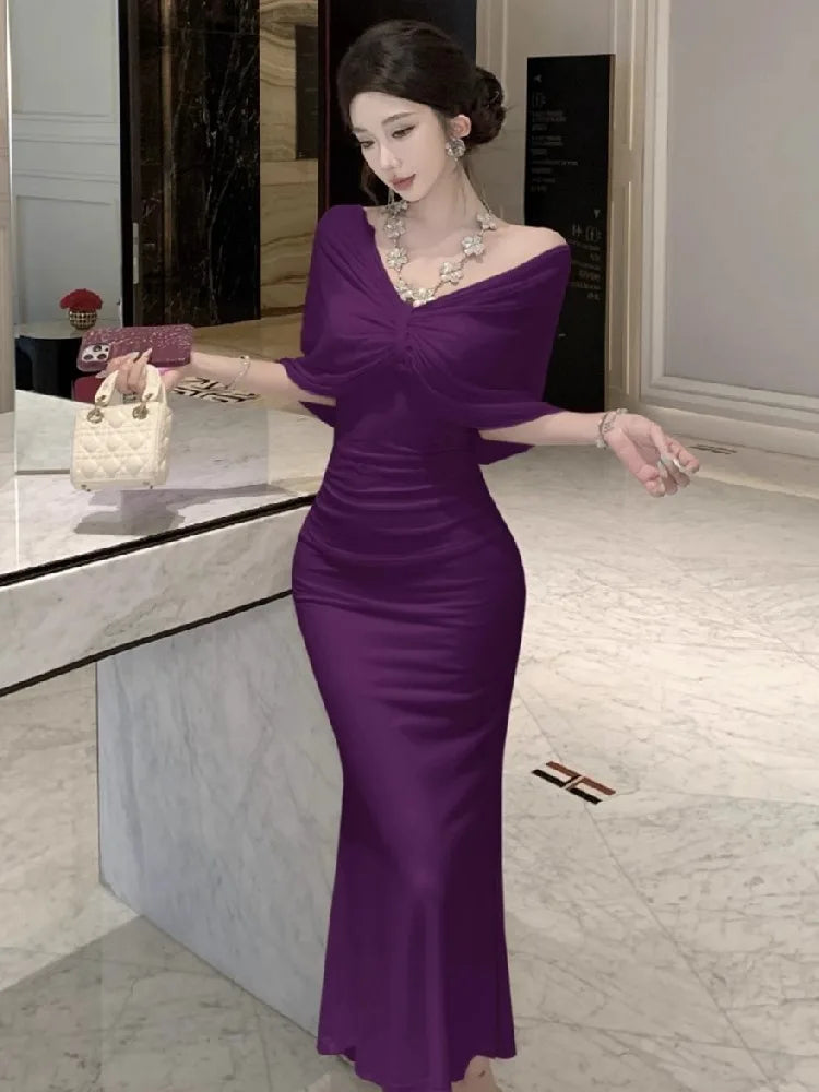 Lunivop  Woman Dress V Neck Mesh Patchwork Summer Fashion French Style Elegant Party Dresses Female Temperament Sexy Ladies