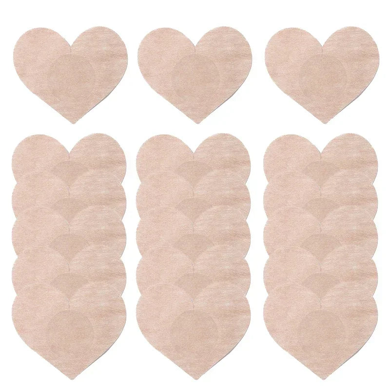 Lunivop 10/100pcs Women Nipple Cover Self Adhesive Lift Up Breast Petals Lady Invisible Bra Sticky Chest Nipple Shield Pad Bra Accessory