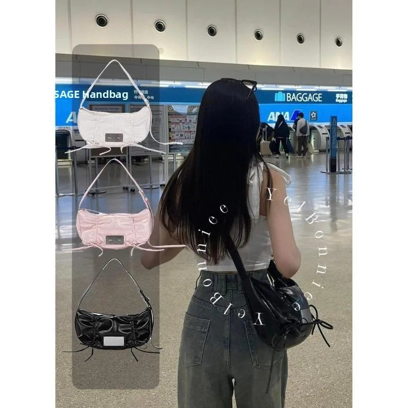 Lunivop   Wild  Knot oulder Bag Dstring Crossbody  Bag for Women Daily Use Polyester Material Summer 2024 Sle
