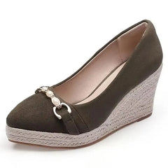 Lunivop  Women's Wedges Sandals  New Sandals Metal Beads Pumps New Style Espadrilles High Thick-heeled Platform Shoes