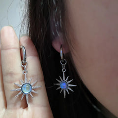 Lunivop New In Earring Holiday Y2K Accessories Girl's Cute Sun Pendant Hoop Earrings For Woman Fashion Plated Jewelry