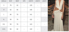 Lunivop  Summer New Women's Fashion and Sexy European and American Style V-neck Hollow Slim Fit Split Sleeveless Long Dress