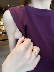 Lunivop  French Elegant All Match O Neck Sleeveless Thin Tank Tops Y2k Simple Solid Summer High Street Casual Camisole Harajuku Punk Top