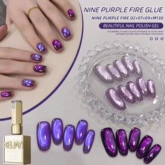 Lunivop  4Pcs 15ML Purple cat eye Nail Gel polish set Semi Permanent Nail Art Soaking UV LED Nail Salon DIY Nail Salon Gel