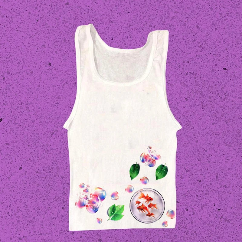 Lunivop Crop Tops Y2k Flower Vintage Top for Women 90s Vintage Clothes Women's Cropped Aesthetic Clothing Trashy  2000s Harajuku Woman