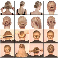Lunivop  Simple Nylon Quick Hair Twister Ball Head Wig French Dish Made Lazy Curling Iron Bun Maker Synthetic Donuts Bud Head Band