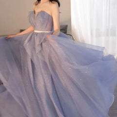 Lunivop  Purple Fluffy Skirt New Evening Dress Banquet Femininity Is Simple and Generous Formal Dress Women Elegant Evening Dresses