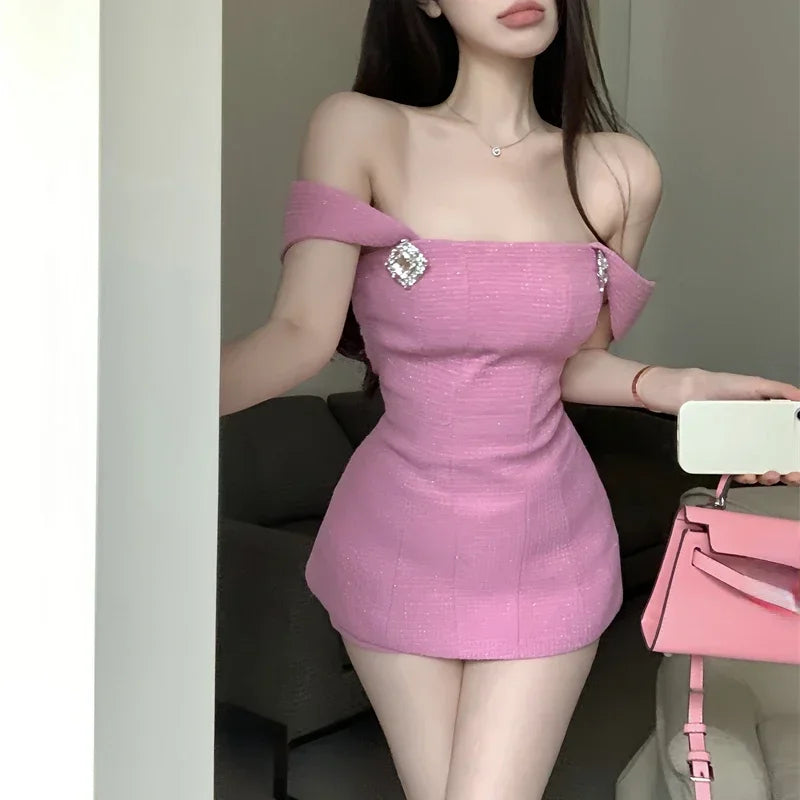 Lunivop Summer New Streetwear Hollow Backless Bow Splicing Sexy Tweed Camisole Women + Solid Color Casual Shorts Two-piece Suit