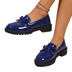 Lunivop  Large Size Mary Jane Shoes Women's Casual Shoes Spring Summer Autumn New Style Velvet Butterfly Knot Loafers round Toe Rubber...