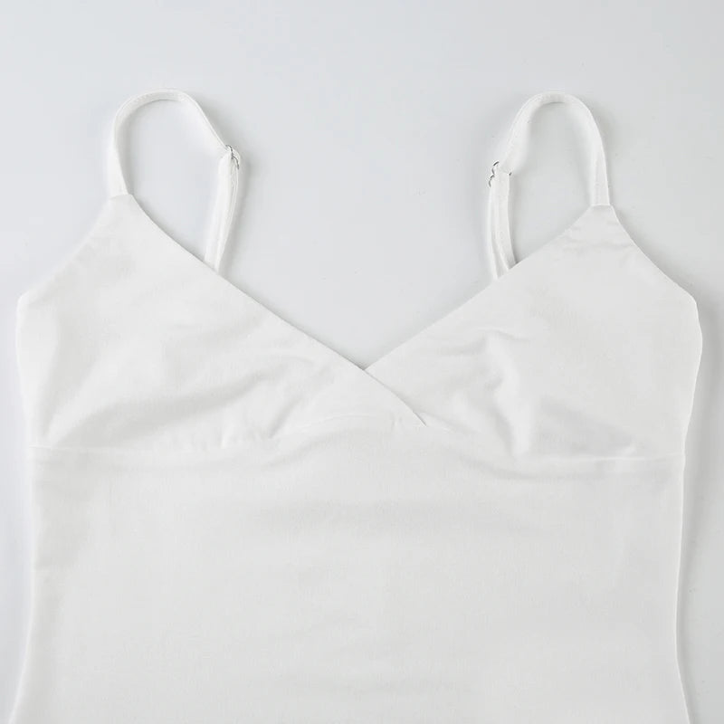 Lunivop  Sexy Low Neck Crop Top y2k Aesthetic Sleeveless White Tank Tops Women Basic Casual Solid Tee Vintage Sexy Camisole Summer