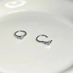 Lunivop INS Cross Heart Seamless Closed Ring Lip Ring Titanium Steel Ear Bone Studs For Cool Girl Labret Piercing Jewelry Men Women