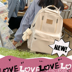 Lunivop  Solid Color Women Backpack High Quality Youth Waterproof Backpack for Teenage Girls Female School Shoulder Bagpack