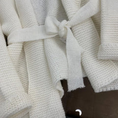 Lunivop Tie Front Robe Cardigan for Women Cozy Knitted Long Sleeve Sweater Coat Autumn Winter Teen-girl Basic Chic Outfit