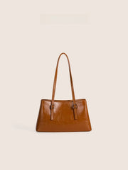 Lunivop   High Quali Oil Wax Leather Tote Bag Large Capaci Commuter Simple oulder Bag Women Autumn Winter Sli Handbag