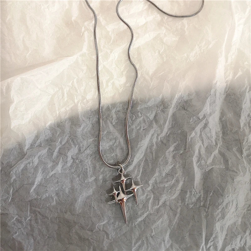 Lunivop Kpop Goth Vintage Pink Bowknot Heart Star Cross Pendant Choker Necklace For Egirl Aesthetic Grunge Jewelry Y2K EMO Accessories