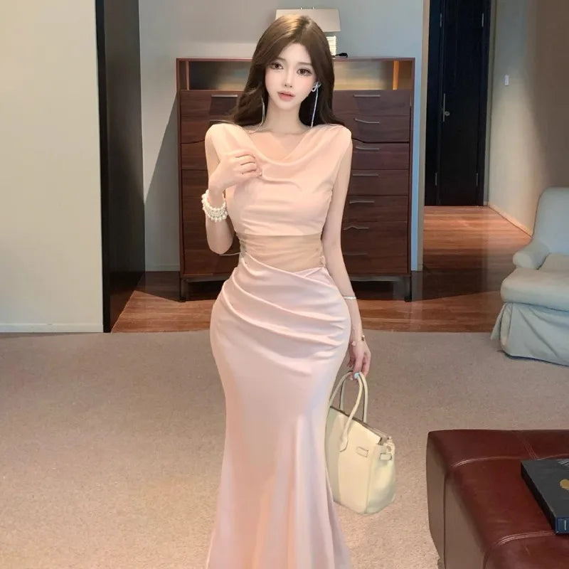 Lunivop  Dresses Women Sexy Slash Neck Patchwork Off Shoulder Vintage Fashion Elegant Mermaid Dress Party Female Fashion Cocktail