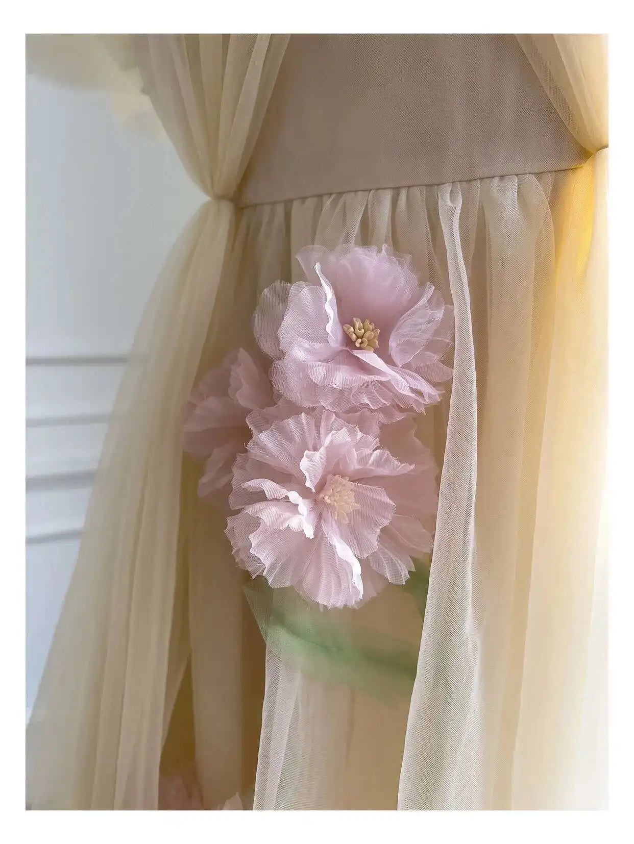Lunivop Embroidery Mesh Spliced Long Dresses For Women V Neck High Waist Short Sleeve Elegant Dress Female Summer 2025