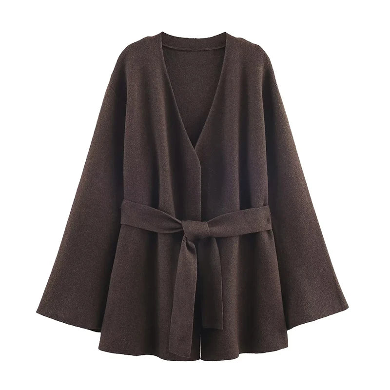 Lunivop  New Women Fashion Knitted Cardigans Long Sleeve With Belt Sweater Cardigan Autumn Winter New Style Streetwear Knitwear Coat