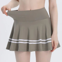Lunivop  Fake Two-piece Sports Pleated Skirt Fitness Running Badminton High-waist Yoga Pants Quick Dry