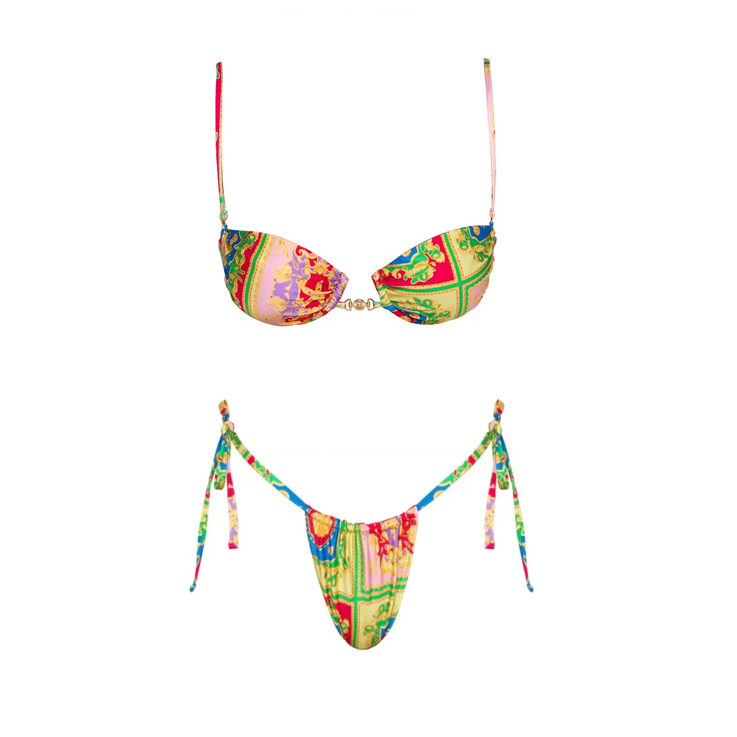Lunivop   Sexy Printed Bikini 2025 Women Swimsuit Push Up Swimwear Female Bandeau Biquini Halter Bathing Suit Summer Bodysuit Beachwear