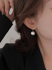 Lunivop Trendy Simple Grey White Pearl Earrings for Women Exquisite Needle Studs Sweet Elegant Party Jewelry Wedding Gifts