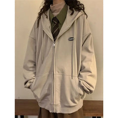 Lunivop  New Autumn Winter Hooded Zip-Up Women Casual Long Sleeve Hooded Sweatshirts Korean Fashion Oversized Hoodie Clothing