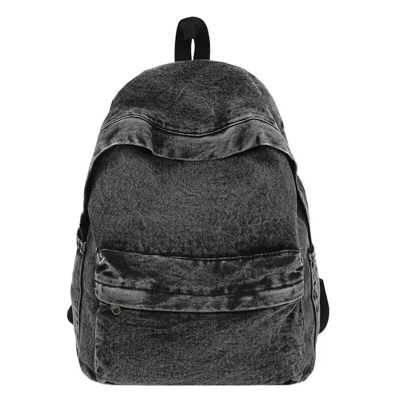 Lunivop  Denim Casual Versatile Large Capacity Backpack College Student Bags Retro Japanese Backpack