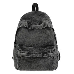 Lunivop  Denim Casual Versatile Large Capacity Backpack College Student Bags Retro Japanese Backpack