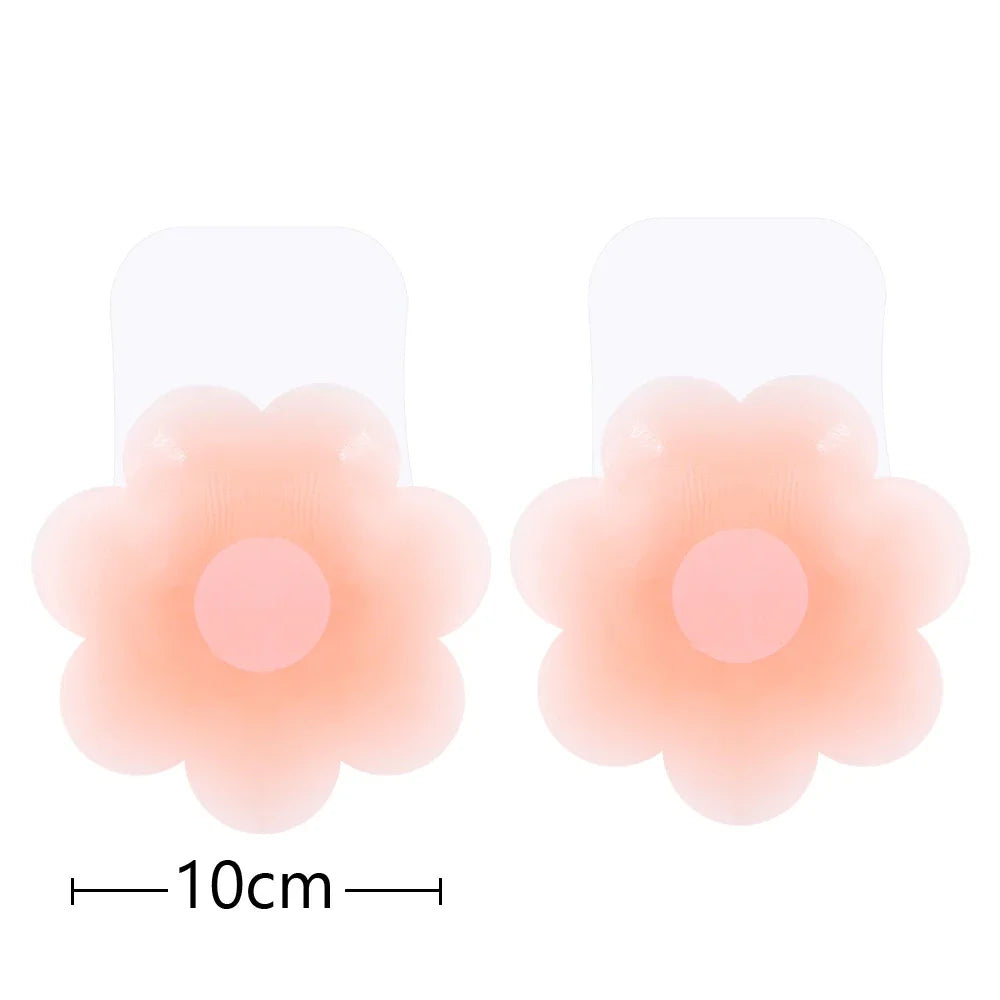 Lunivop Breast Lift Up Pasties Sticky Nipple Covers Reusable Silicone Invisible Bra Stickers Breast Pasty Nipple Shield Pad Push Up Bras