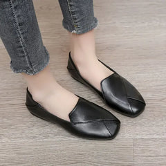 Lunivop  Square Toe Moccasins Woman Flats Office Loafers Shoes for Women Black White Low Price Korean Style Summer Chic and Elegant