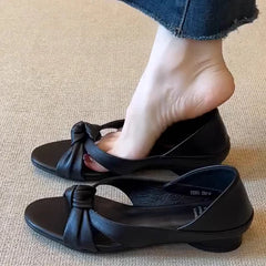 Lunivop  Summers Open Toe Women Gladiator Sandals Elegant Butterfly-knot Low Heel Shoes Ladies Concise Thick Heel Sandalias
