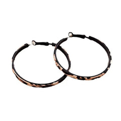 Lunivop Exaggerated Metal Geometry Large Circle Leopard Print Hoop Earrings for Women Fashion Autumn and Winter Ear Jewelry Gift