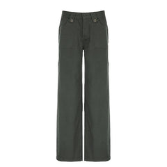 Lunivop Low Waisted Flare Jeans Streetwear 2000s Clothes Y2k Women Bottom Belted Cargo  Vintage Denim Pants P67-DI27