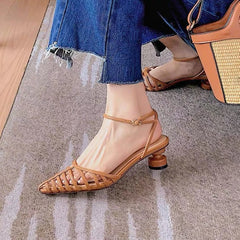 Lunivop Retro Sexy Sandals Summer New Women's Shoes Roma Fashion Design Pointed Hollow Out Sandals Shoes for Women Zapatos De Mujer